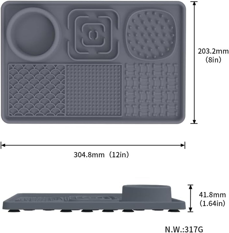 Advanced Licking Mat Slow Feeder Bowl for Dogs and Cats - Anxiety Relief, Grooming & Training Tool with Suction Cups